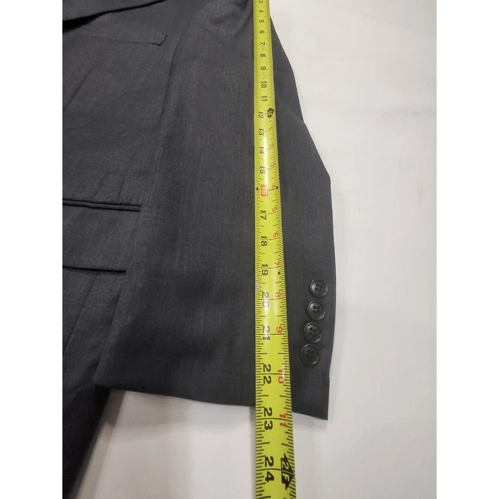 Jos. A. Bank 44 Short/38 Waist Mens 2 Piece Suit Charcoal Gray Blazer Pants Set